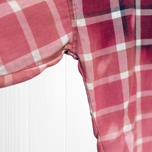 Brandy Melville Upcycled Hand Distressed Long Sleeve Flannel Shirt - Picture 7 of 11